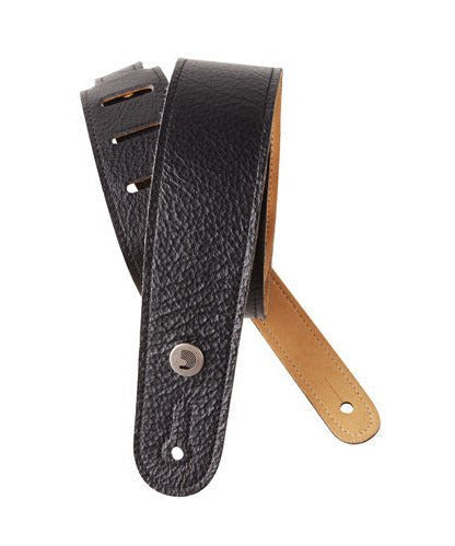 D'ADDARIO GARMENT LEATHER STRAP - BLACK - Remenyi House of Music