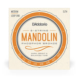 D'Addario J74 Mandolin Strings Phosphor Bronze, Medium 11 - 40 - Remenyi House of Music