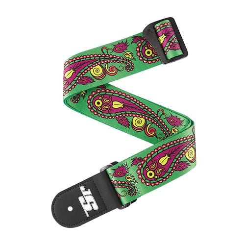 D’Addario JS 50MM Guitar Strap - Paisley Green - Remenyi House of Music