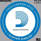 D'Addario PL016 Plain Steel Guitar Single String .016 - Remenyi House of Music