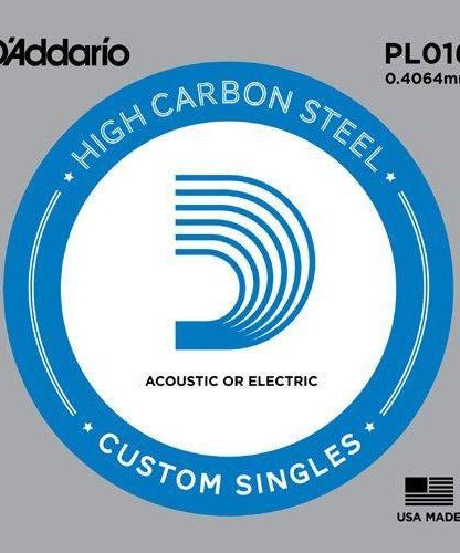 D'Addario PL016 Plain Steel Guitar Single String .016 - Remenyi House of Music