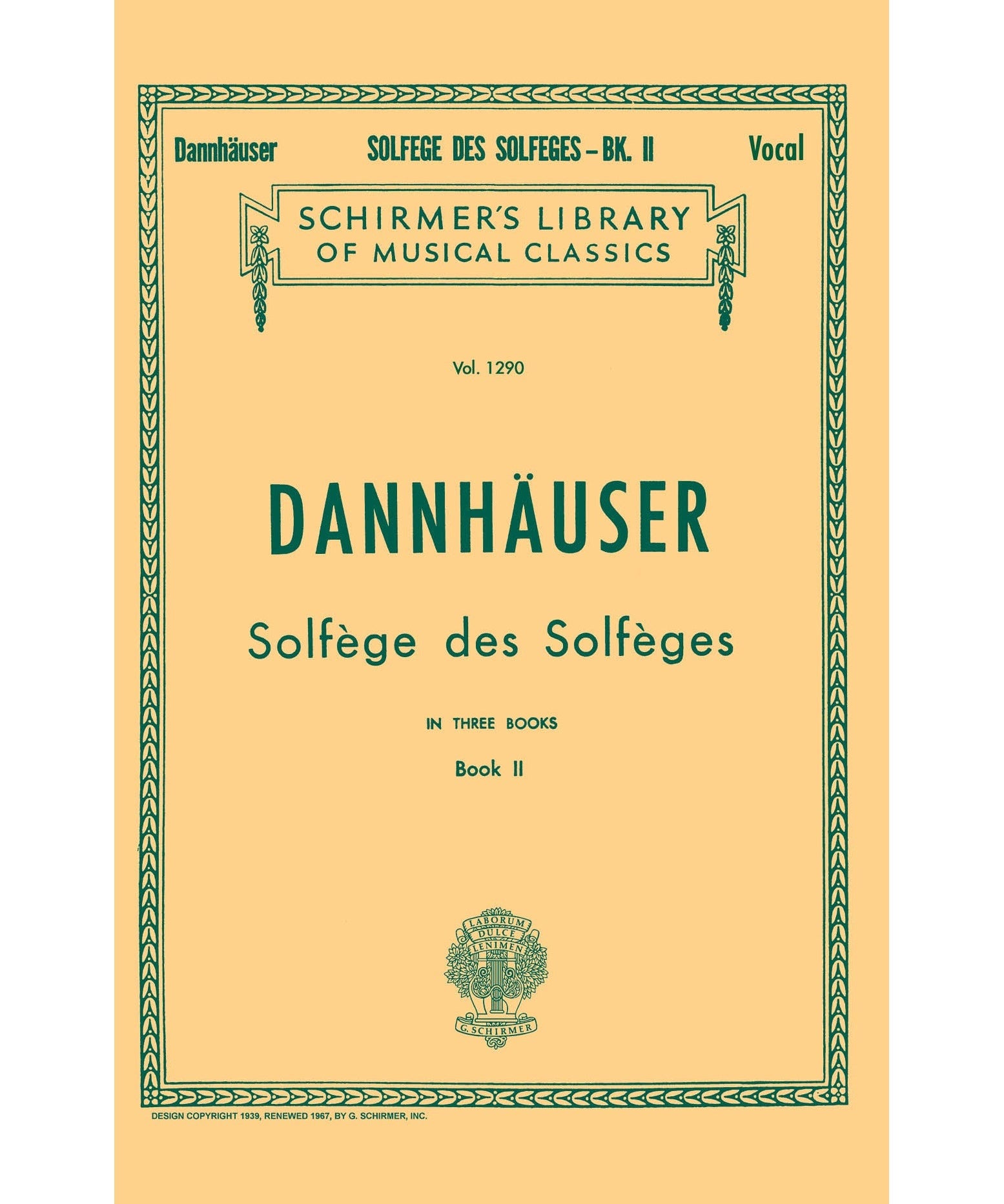 Dannhauser A.L. - Solfège des Solfèges - Book II - Remenyi House of Music