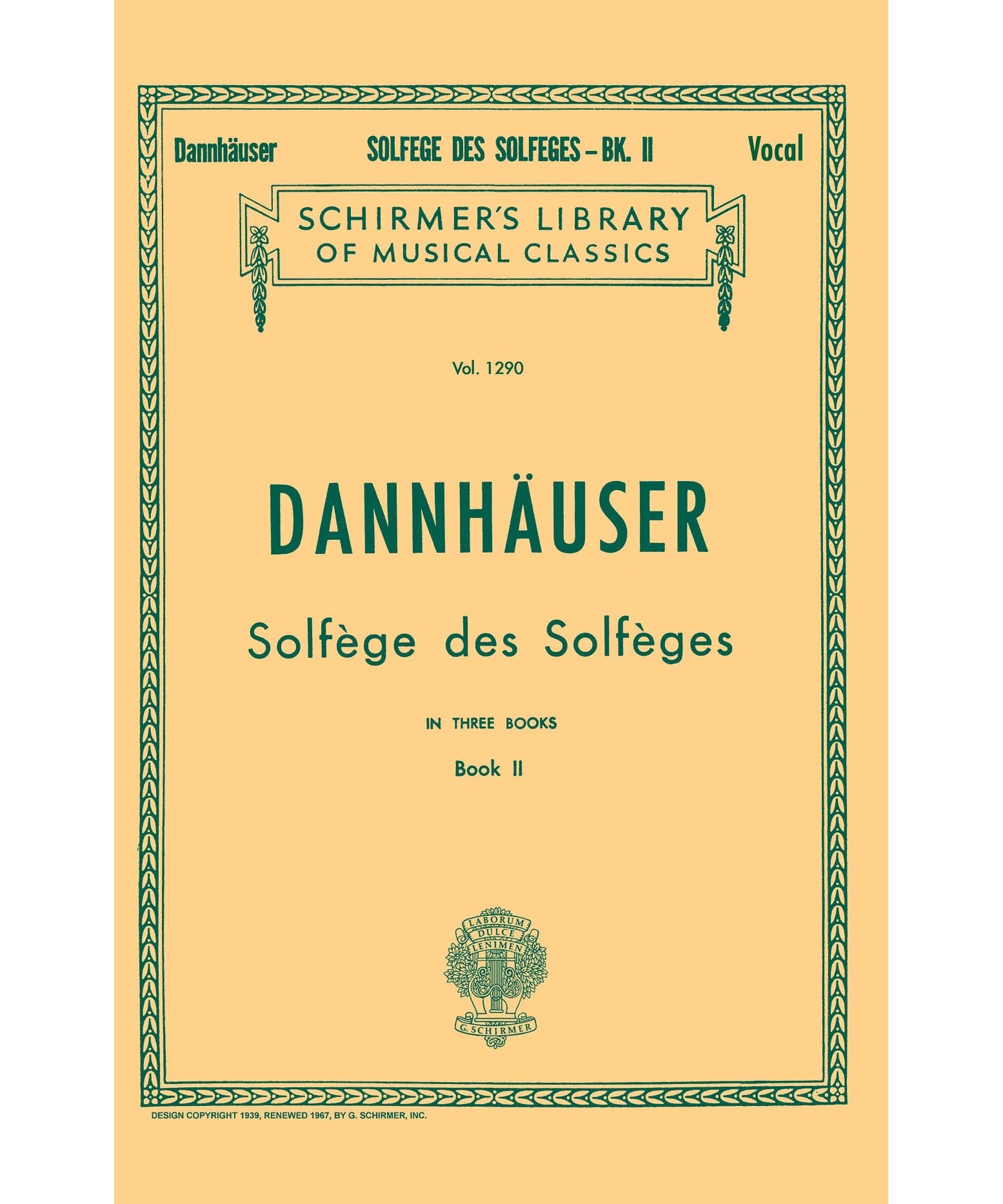 Dannhauser A.L. - Solfège des Solfèges - Book II - Remenyi House of Music