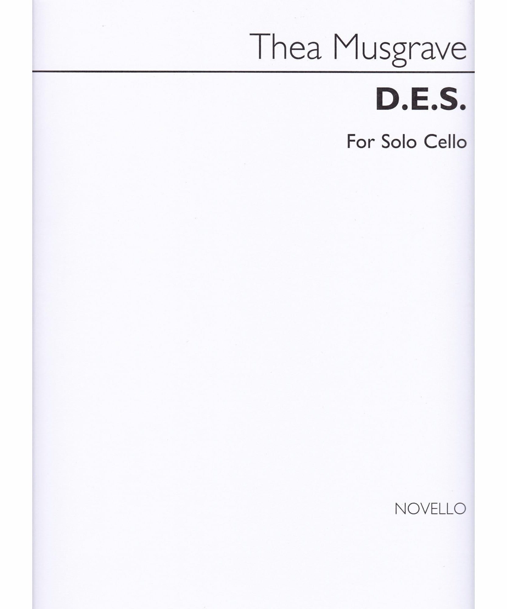 D.E.S. for Solo Cello - Remenyi House of Music