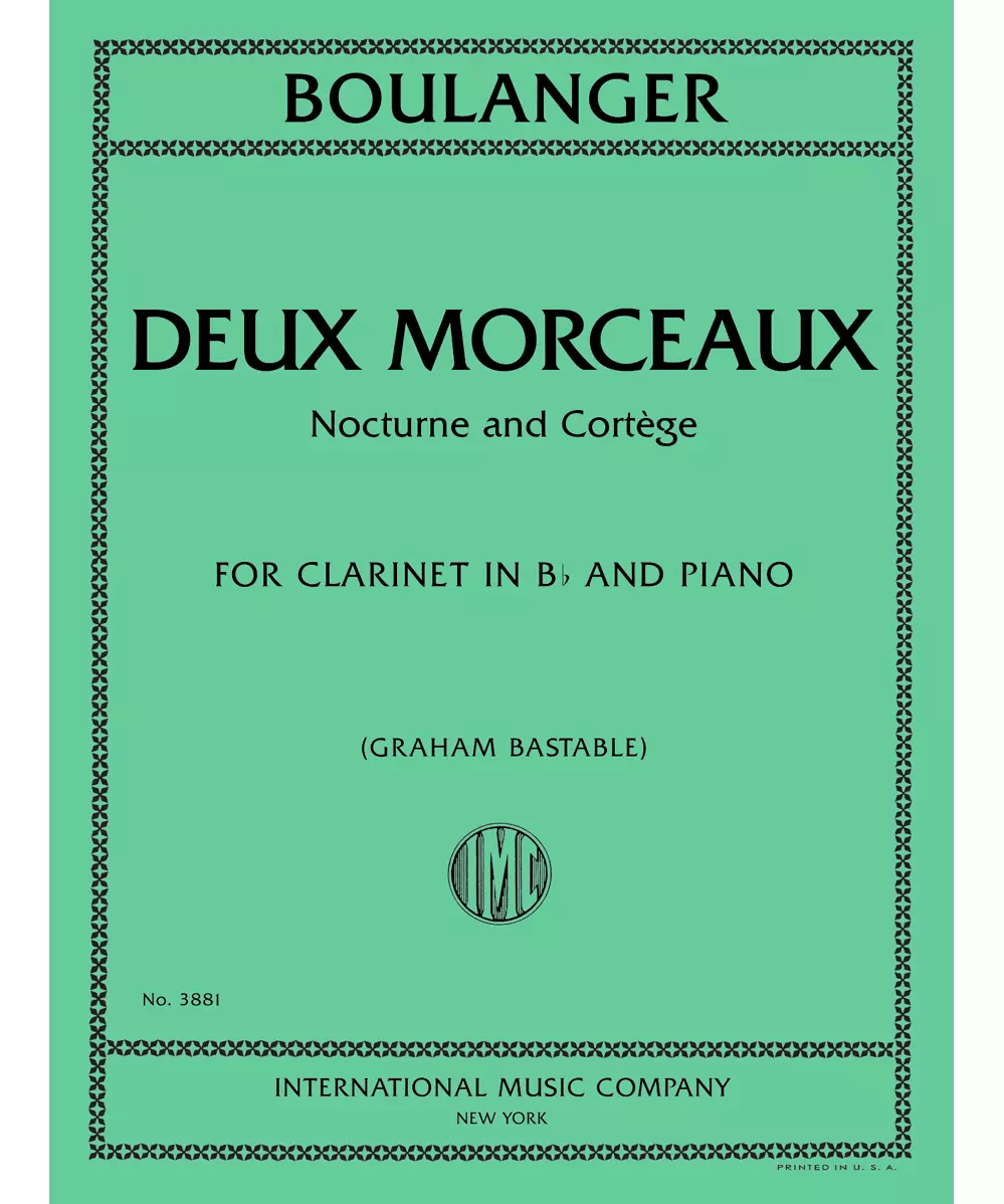 Deux Morceaux: Nocturne and Cortege, for Clarinet in B flat and Piano - Remenyi House of Music