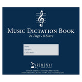 Dictation Book, 8 Stave, 24 pages - Remenyi House of Music