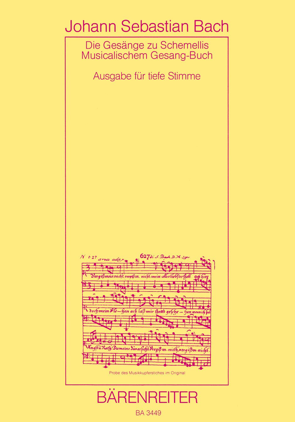 Die Gesänge zu G.Chr.Schemellis Gesangbuch und 6 Lieder aus dem Klavierbüchlein für Anna Magdalena BWV 439 - 507, 511 - 514, 516, 517 - Remenyi House of Music