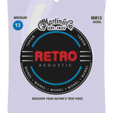 Martin MM13 Retro Monel Acoustic Guitar Strings  Medium  13-56