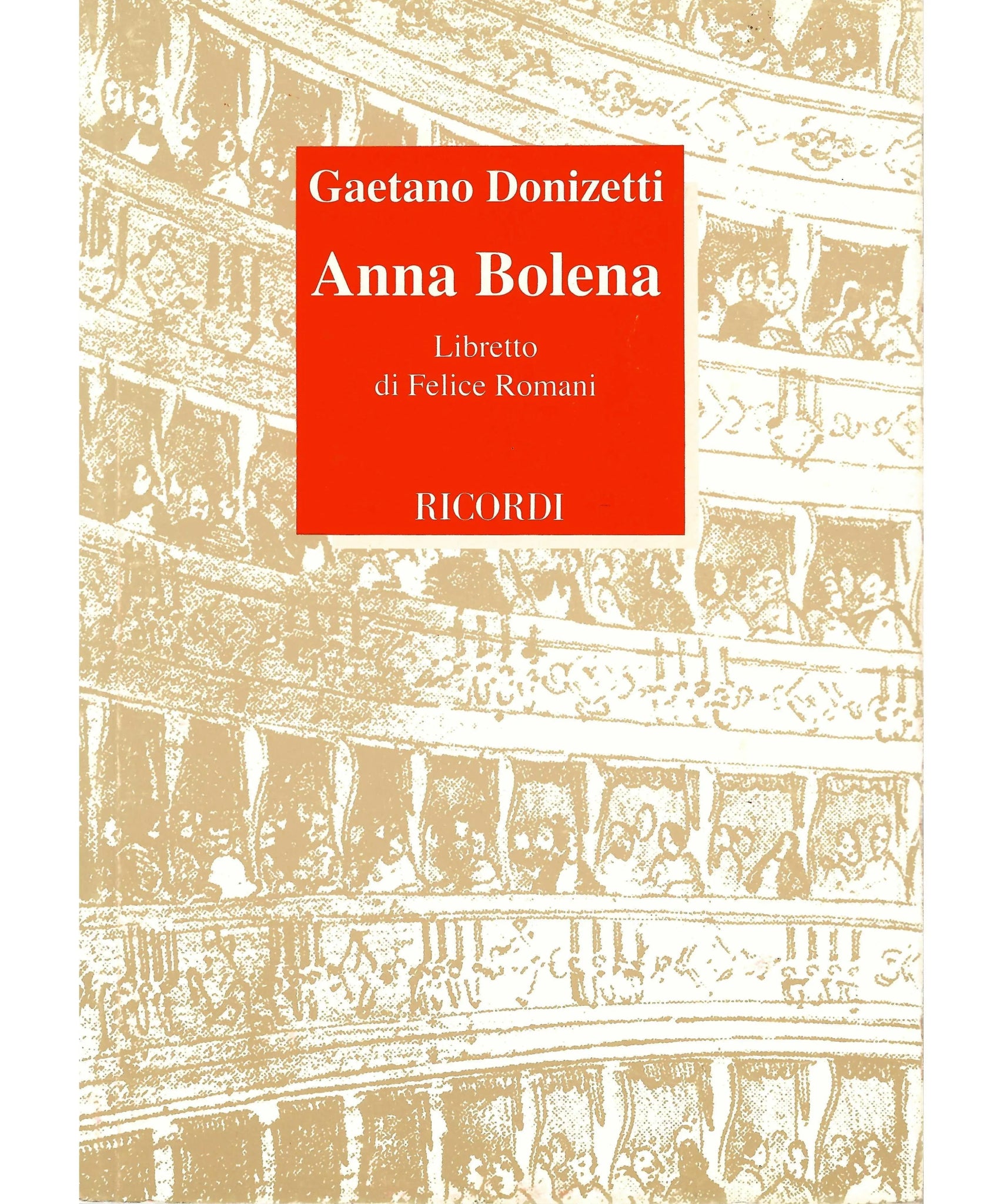 Donizetti, G. - Anna Bolena Libretto - Remenyi House of Music