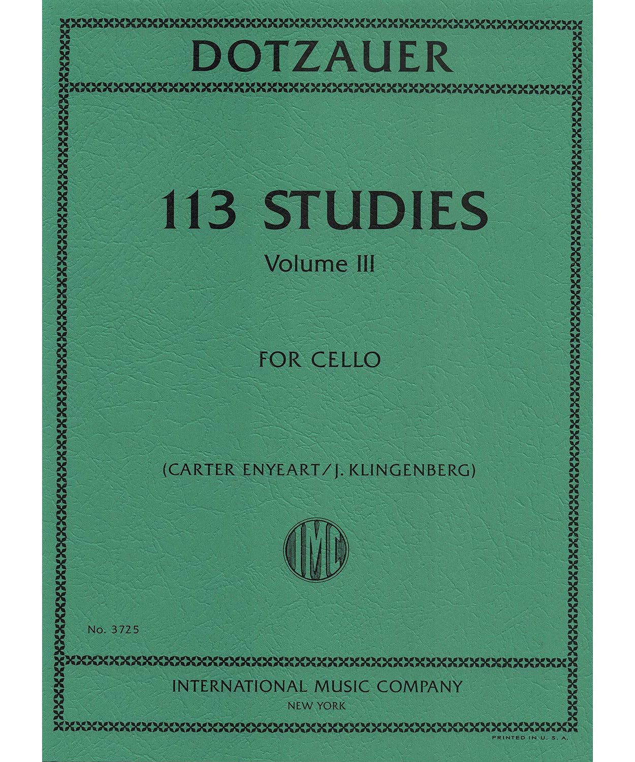 Dotzauer, F. - 113 Studies in Four Volumes (Volume 3) - Remenyi House of Music