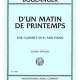 D’un Matin de Printemps, for Clarinet in B flat and Piano - Remenyi House of Music