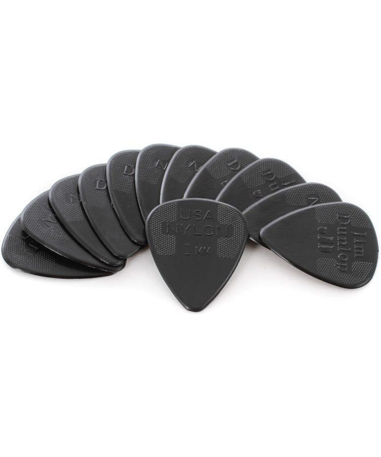 Dunlop 44P1.0 Nylon Standard 1.0mm Black Guitar Picks, 12 - Pack - Remenyi House of Music