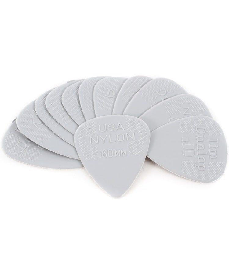 Dunlop 44P.60 Nylon Standard .60mm Light Grey Guitar Picks, 12 - Pack - Remenyi House of Music