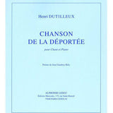 Dutilleux Henri Chanson De La Deportee Voice & Piano Book - Remenyi House of Music