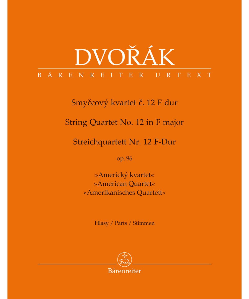 Dvor&aacute;k, A. - String Quartet no. 12 in F major op. 96 "American Quartet" - Remenyi House of Music