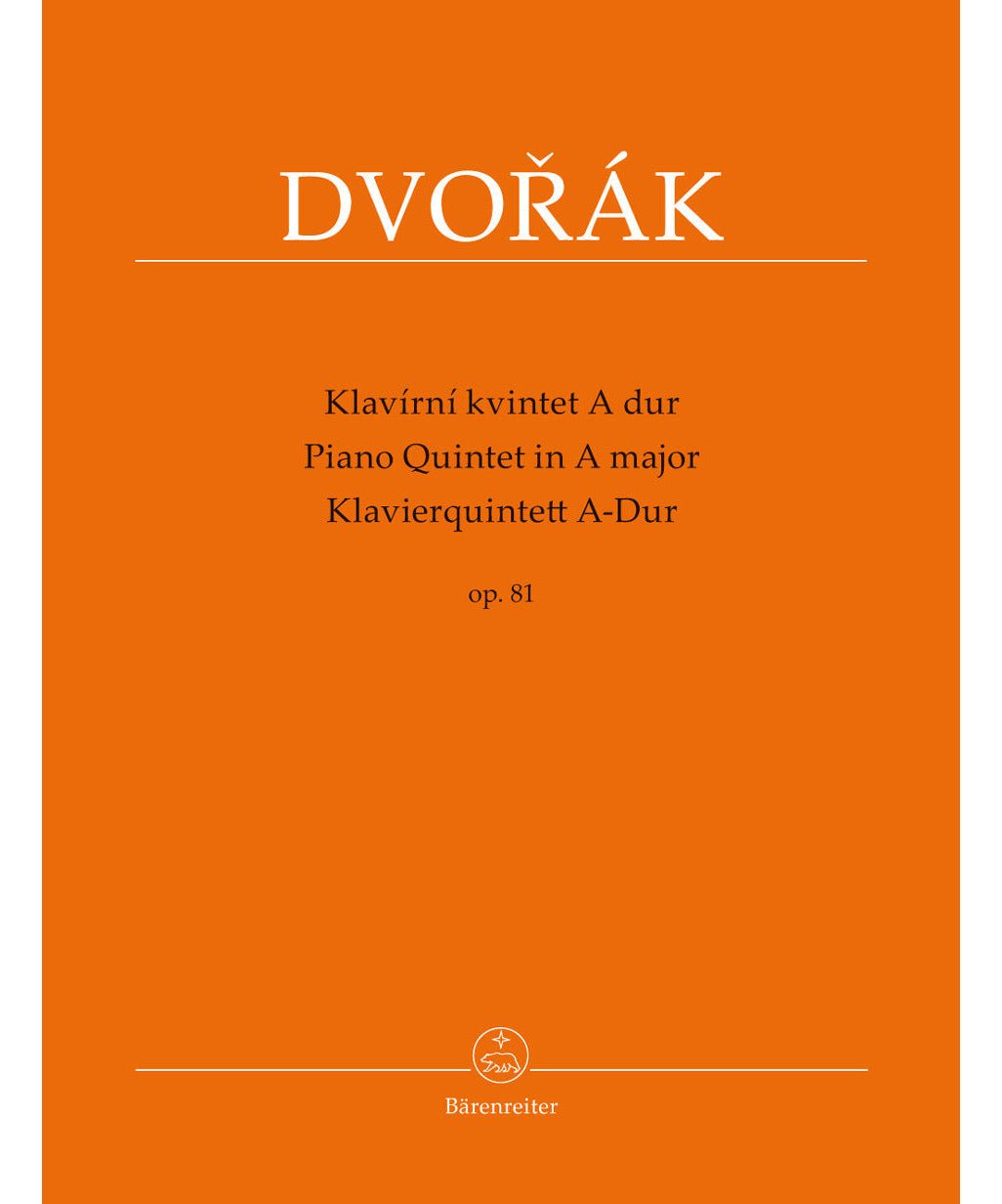 Dvorak A. - Piano Quintet In A Op 81 - Remenyi House of Music