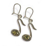 Earrings - 8th Notes - Green - Remenyi House of Music