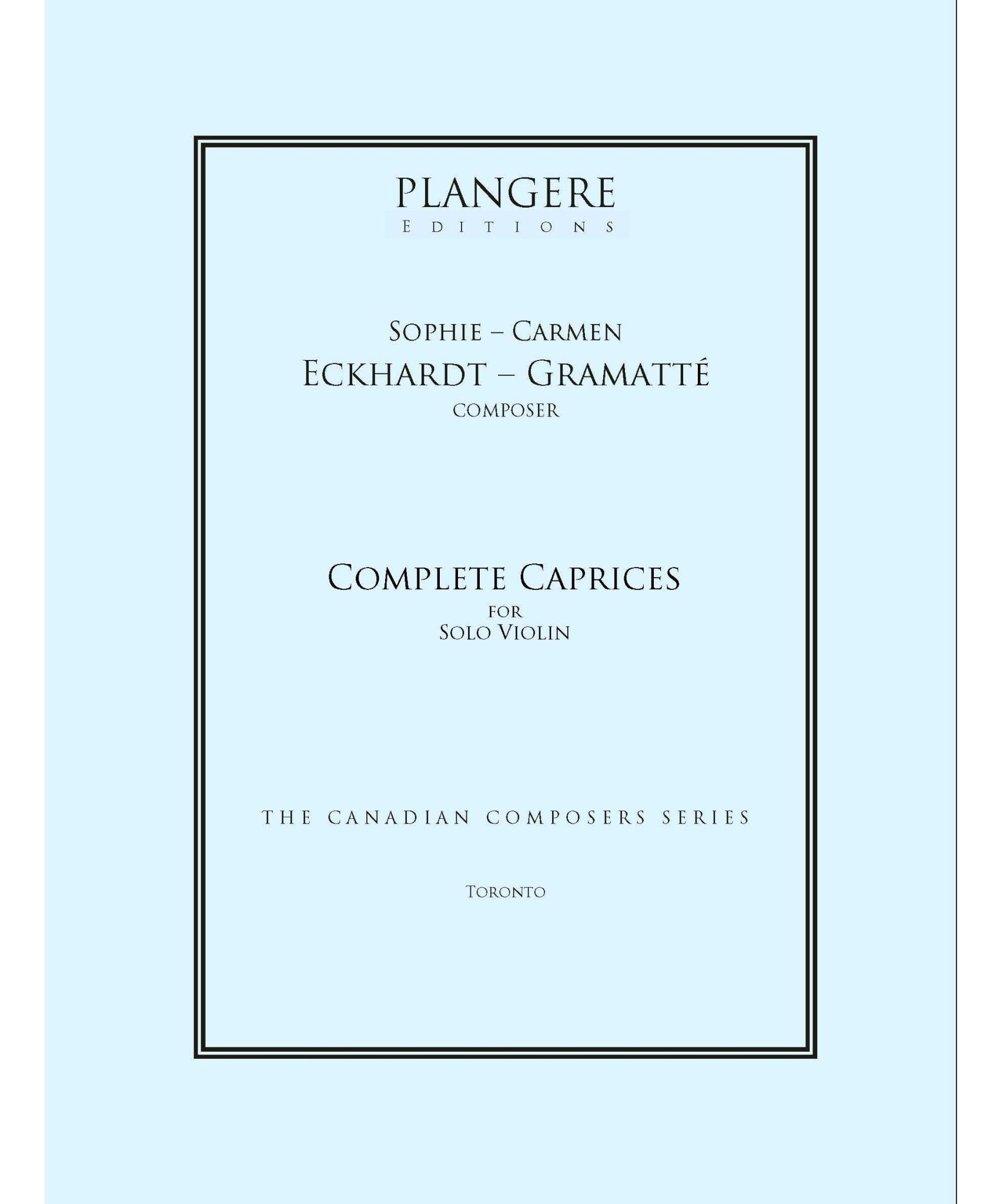 Eckhardt - Gramatté: Complete Caprices for Solo Violin - Remenyi House of Music