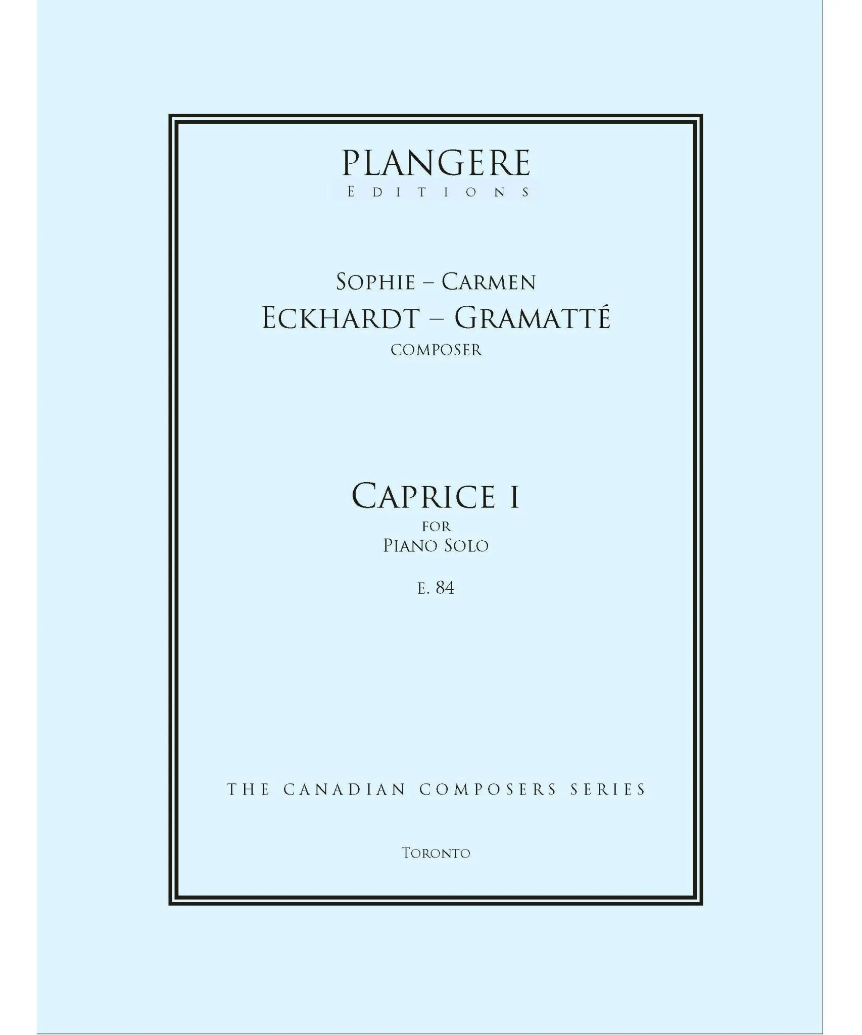 Eckhardt - Gramatte, S. - Piano Caprice 1 - Remenyi House of Music