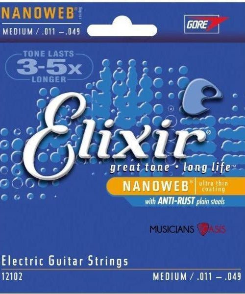 Elixir 12102 Nanoweb Coated Electric Guitar Strings 11 - 49 - Remenyi House of Music