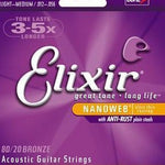 Elixir Acoustic Guitar 6 String Nanoweb Light Medium 11077 - Remenyi House of Music