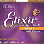 Elixir Acoustic Guitar Phosphor Bronze NanoWeb Coating, .012 - .056, 16077 - Remenyi House of Music