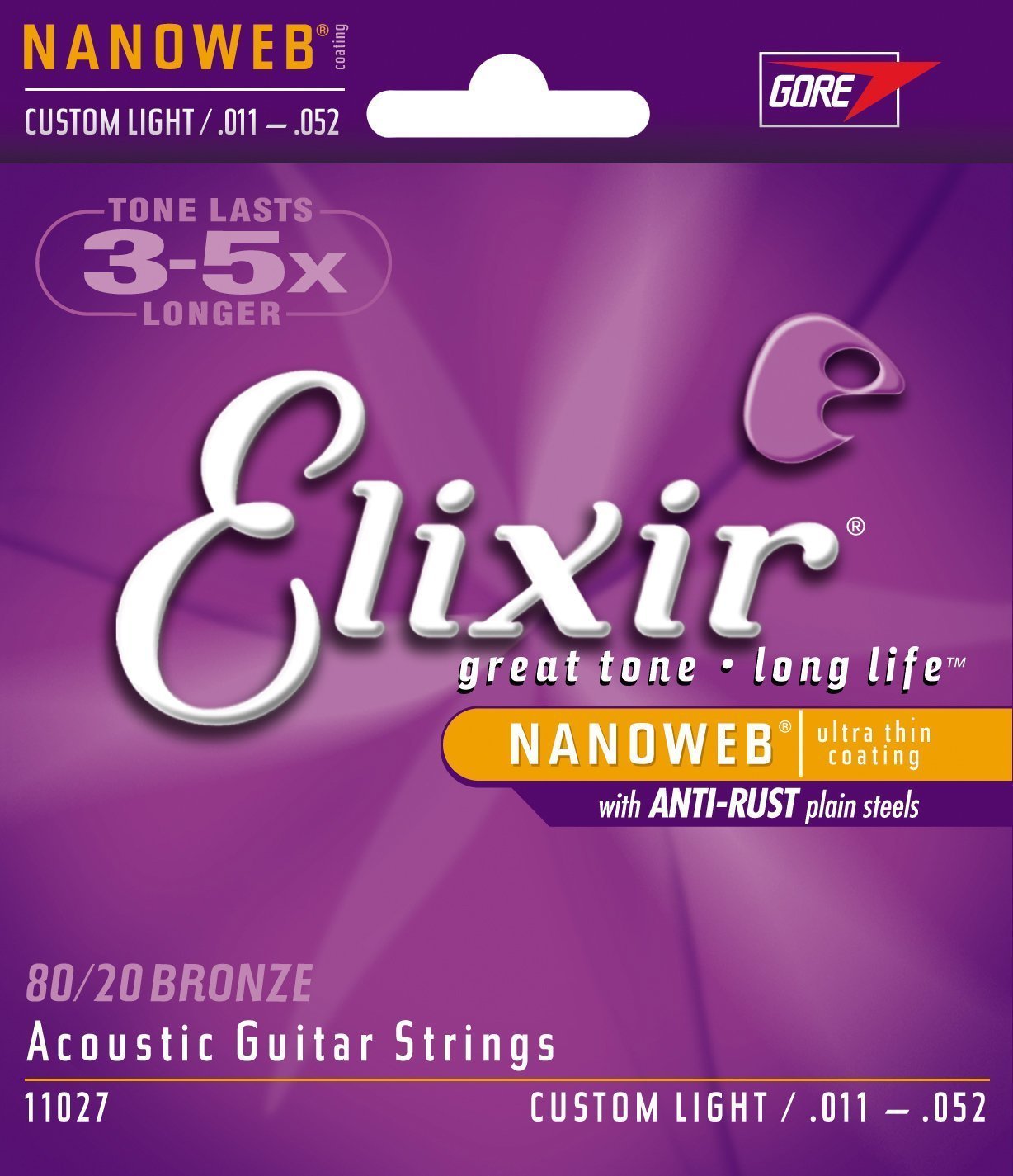 Elixir String 11027 Nanoweb 80/20 Bronze Custom Light - Remenyi House of Music