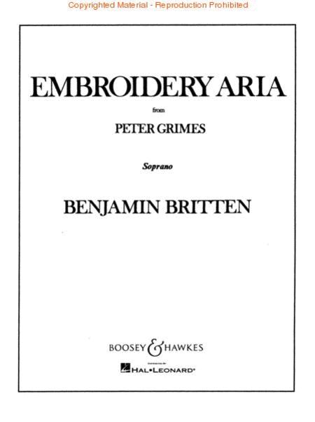 Embroidery Aria from Peter Grimes - Remenyi House of Music