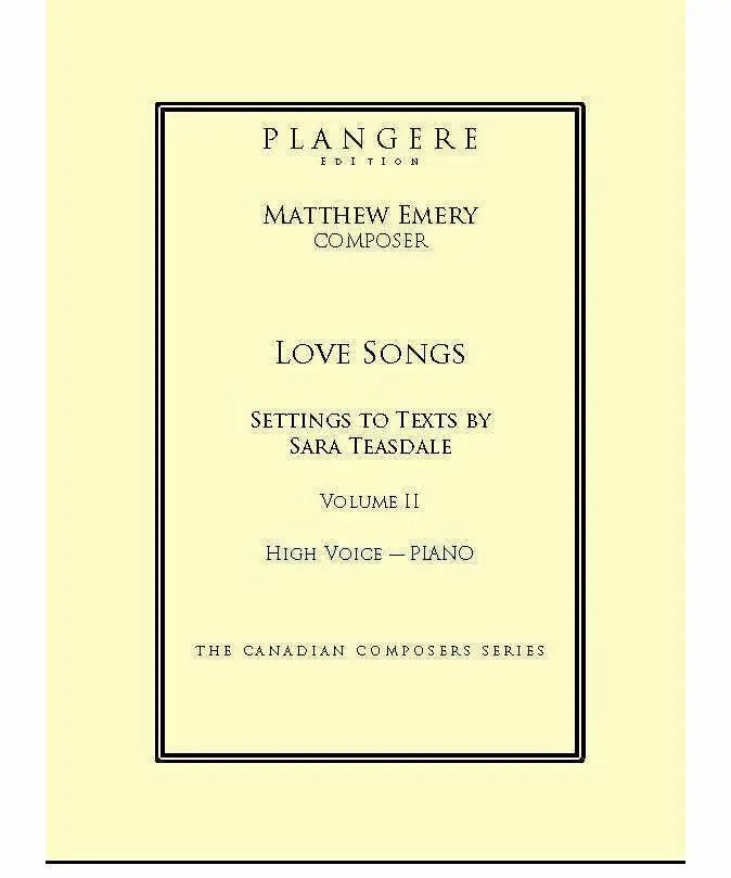 Emery, M. - Love Songs, Volume 2 - Remenyi House of Music