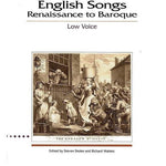 English Songs: Renaissance to Baroque (Low Voice) - Remenyi House of Music