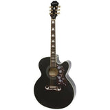 Epiphone J200 EC Studio CE Acoustic/Electric Guitar - Solid Top Black - Remenyi House of Music