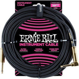 Ernie Ball 18 Braided Straight / Angle Instrument Cable Gold Connectors - Remenyi House of Music