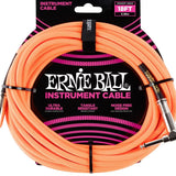 Ernie Ball 18 Braided Straight / Angle Instrument Cable - Neon Orange - Remenyi House of Music