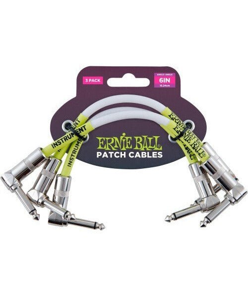 Ernie Ball 6 Angle Patch Jumper Cable 3 - Pack White - Remenyi House of Music