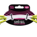 Ernie Ball 6052 6 - Inch White 1/4 Pancake Patch Cable - 3 - Pack - Remenyi House of Music