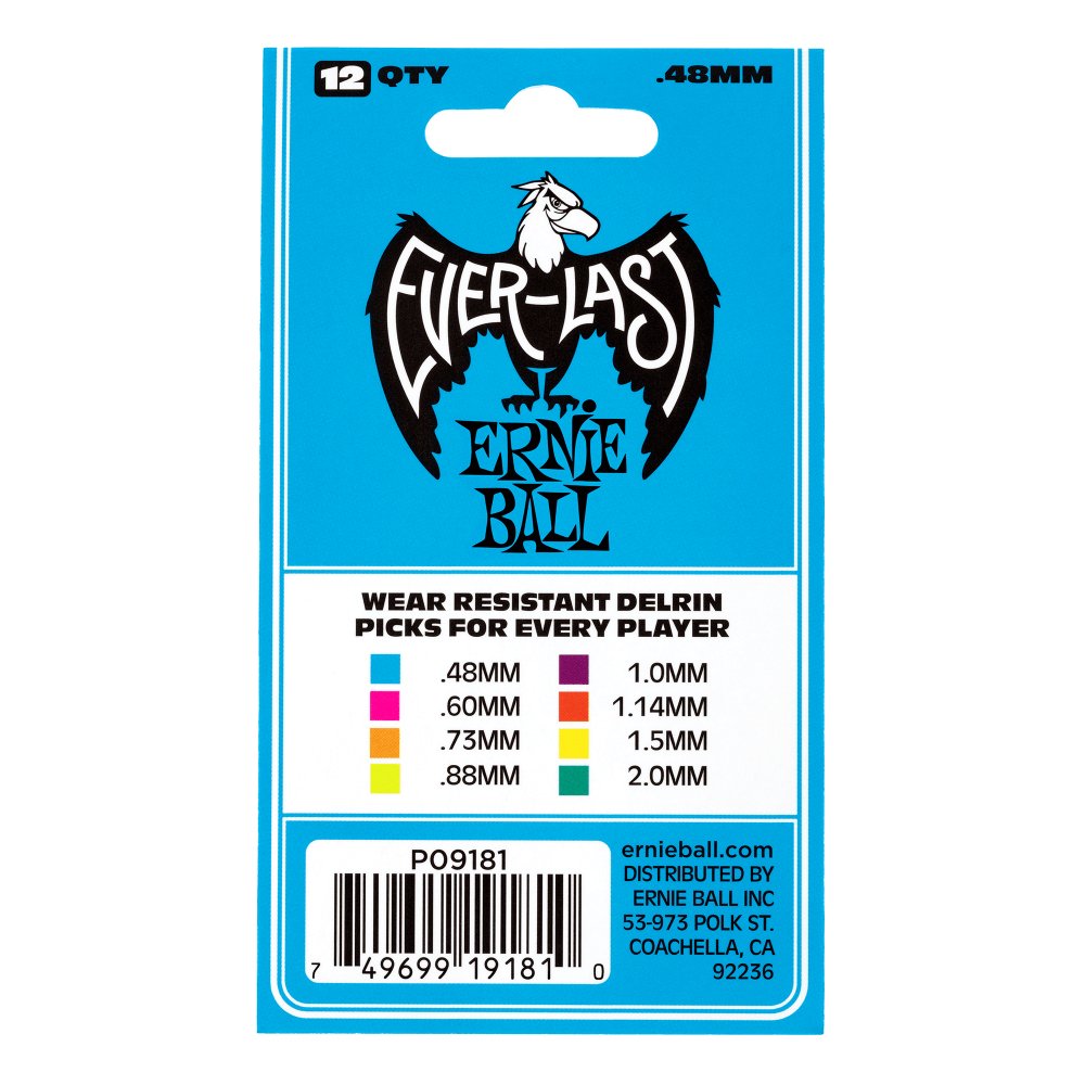 Ernie Ball Everlast picks .48mm set of 12 - Remenyi House of Music