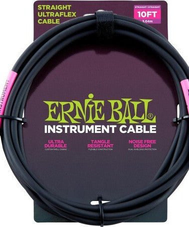 Ernie Ball Straight Instrument Cable 10 Ft Black - Remenyi House of Music