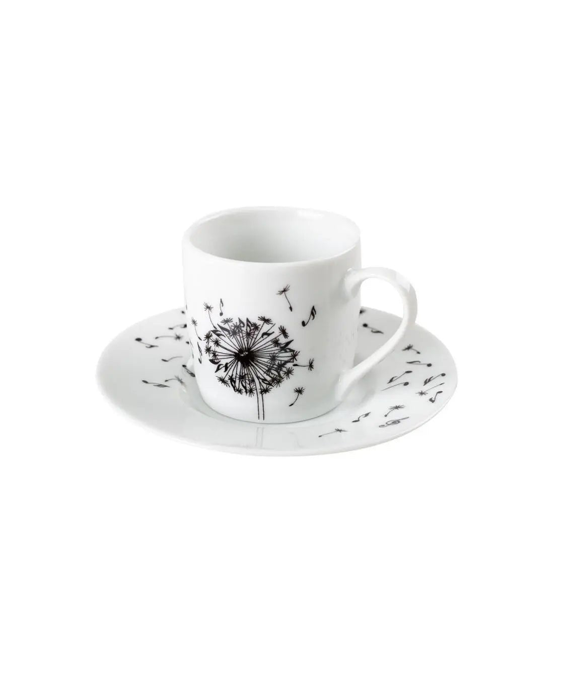 Espresso Cup and Saucer - Music Dandelion - Remenyi House of Music