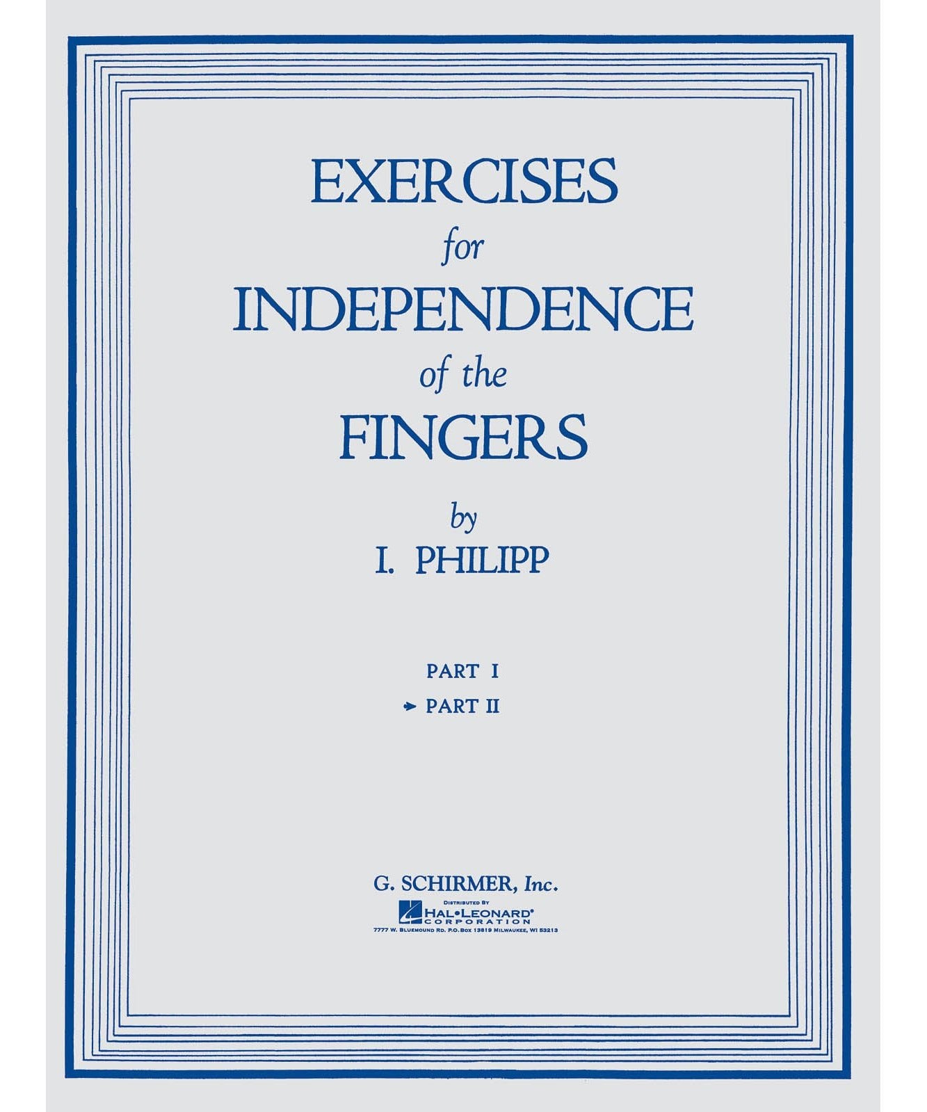 Exercises for Independence of Fingers - Book 2 - Remenyi House of Music