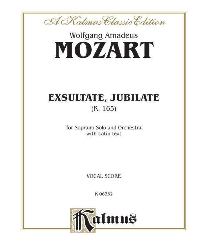 Exsultate, Jubilate (K. 165) - Remenyi House of Music