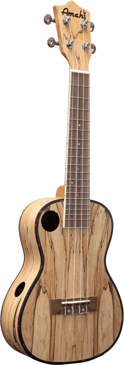 F770C Amahi Classic Spalted Maple Concert w/Offset & Side Soundhole Ukulele - Remenyi House of Music