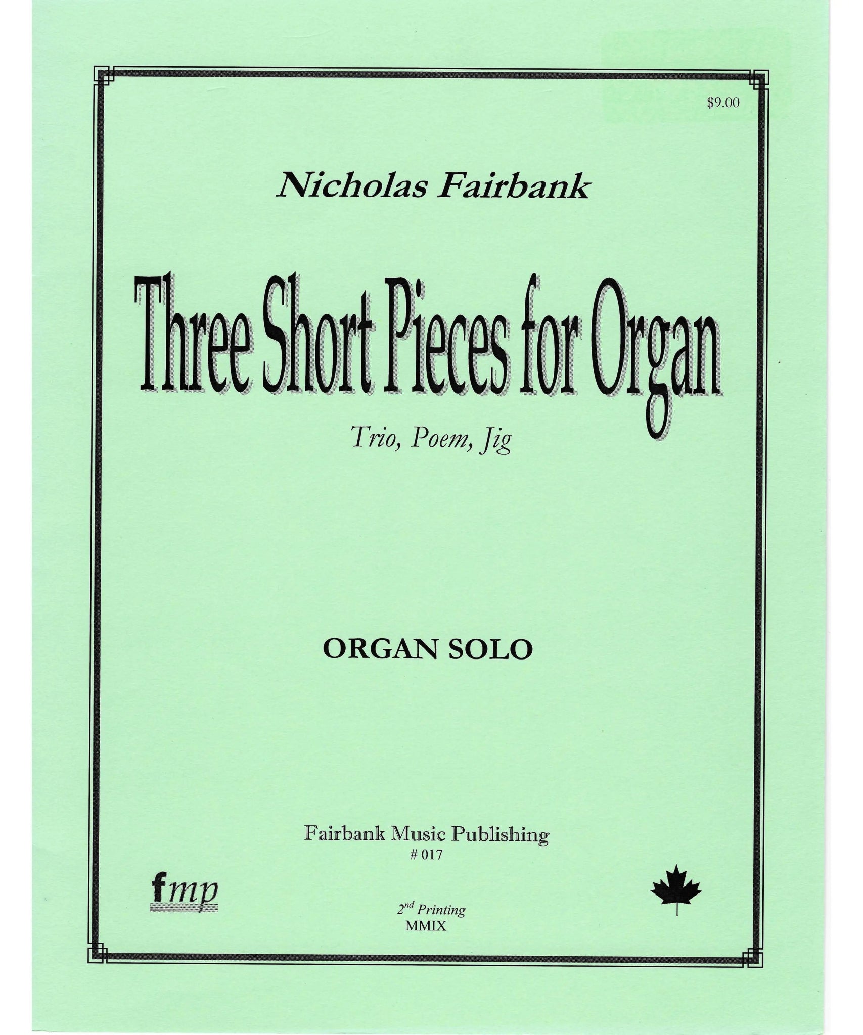 Fairbank, N. - 3 Short Pieces - Remenyi House of Music