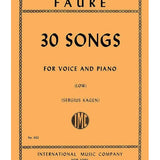 Fauré G. - 30 Songs - For Voice and Piano - Low - Remenyi House of Music
