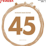 Fender 7060 Acoustic Bass Strings, Phosphor Bronze, .45 - .100 Gauges, (4) - Remenyi House of Music