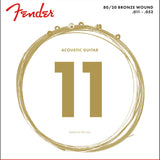 Fender 80/20 Bronze Acoustic Strings, Ball End, 70CL .011 - .052 Gauges, (6) - Remenyi House of Music