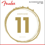 Fender 80/20 Bronze Acoustic Strings, Ball End, 70CL .011 - .052 Gauges, (6) - Remenyi House of Music