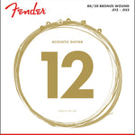 Fender 80/20 Bronze Acoustic Strings, Ball End, 70L .012 - .052 Gauges, (6) - Remenyi House of Music