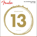 Fender 80/20 Bronze Acoustic Strings, Ball End, 70M .013 - .056 Gauges, (6) - Remenyi House of Music