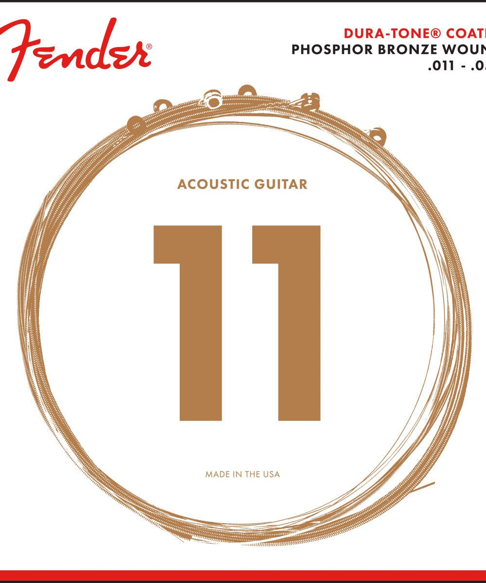 Fender 860CL Phosphor Bronze Dura - Tone Strings, Coated 11 - 52 - Remenyi House of Music