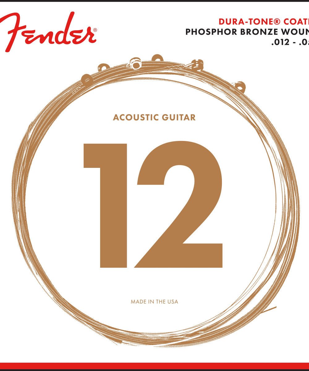 Fender 860L Phosphor Bronze Dura - Tone Coated 12 - 53 - Remenyi House of Music